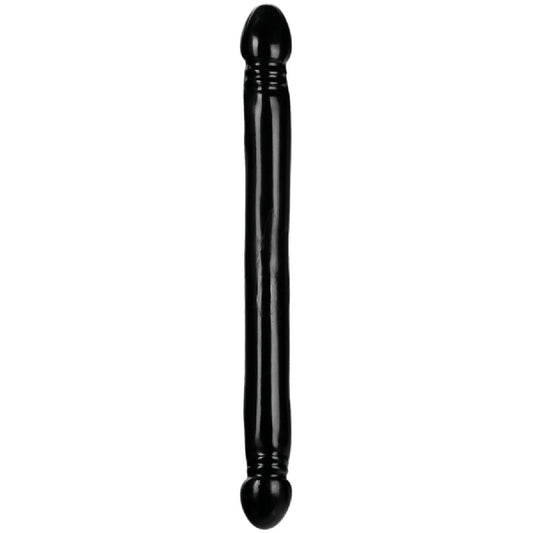 The Classic Double Header Dong - 18" - Smooth (Black)