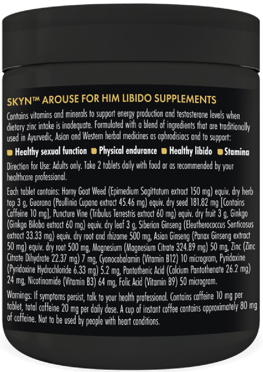 Arouse For Him - Libido Supplements (60 Tablets)