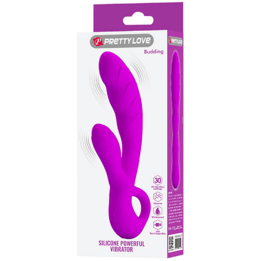 Silicone Powerful Vibrator - Budding (Purple)