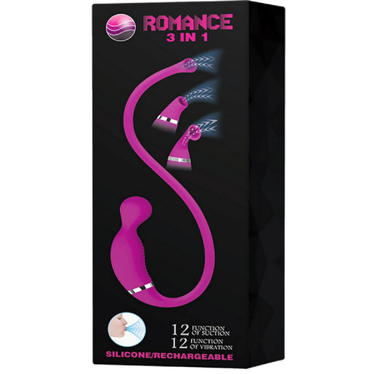Rechargeable Romance 3in1 Vibrator (Purple)