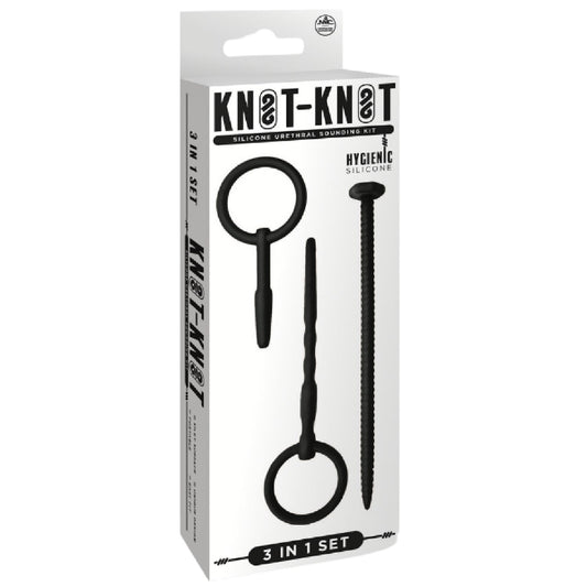Silicone Urethal Sounding Kit - Screw (Black)