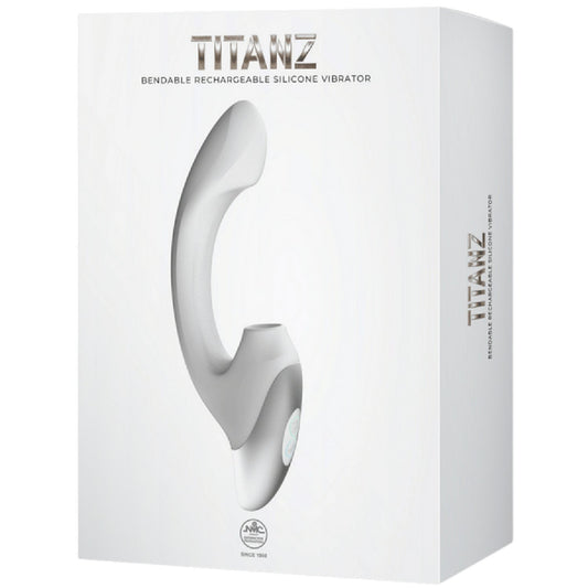 Thumping Rechargeable Silicone Vibrator (White)