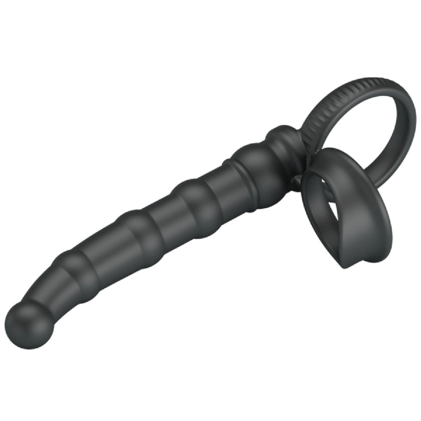 Tatum - Cockring with Anal Probe (Black)