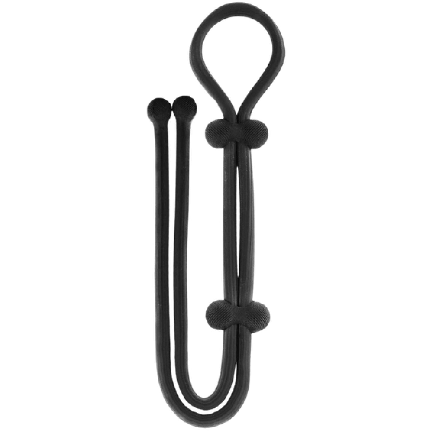 Adjustable Cock Ring with Ball Strap (Black)