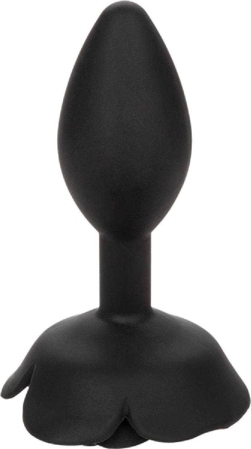 Large Rose Anal Plug (Black)