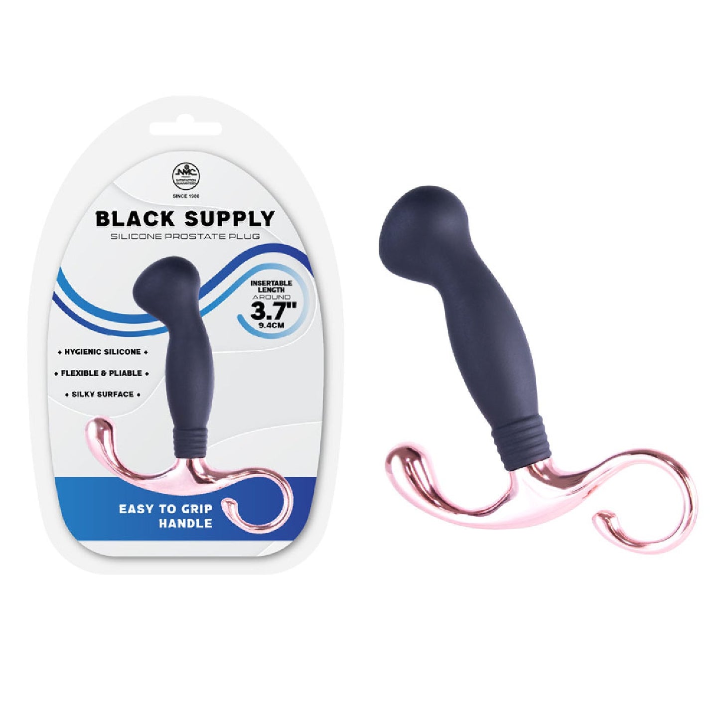 Black Supply - 9.4 cm Silicone Prostate Plug