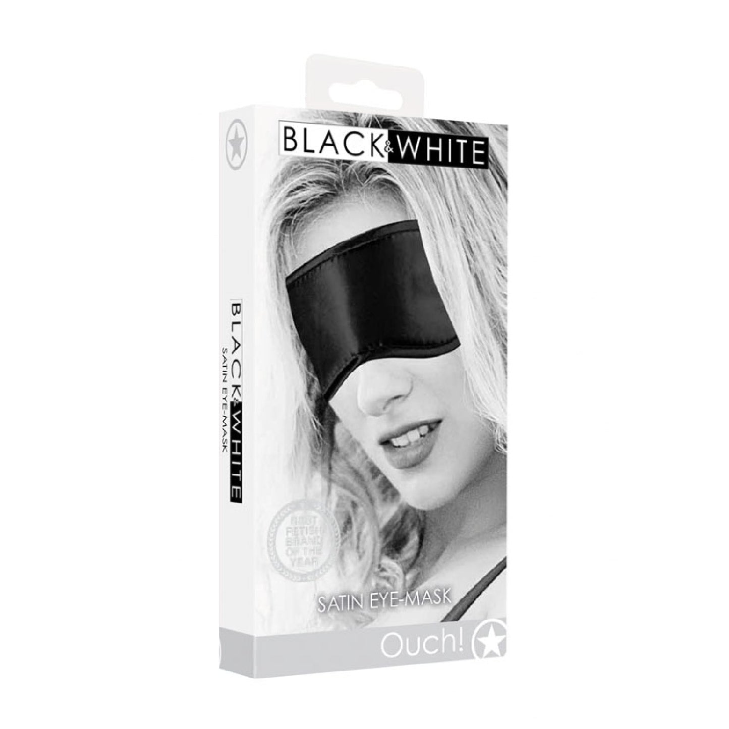 OUCH! Black and White Satin Eye-Mask