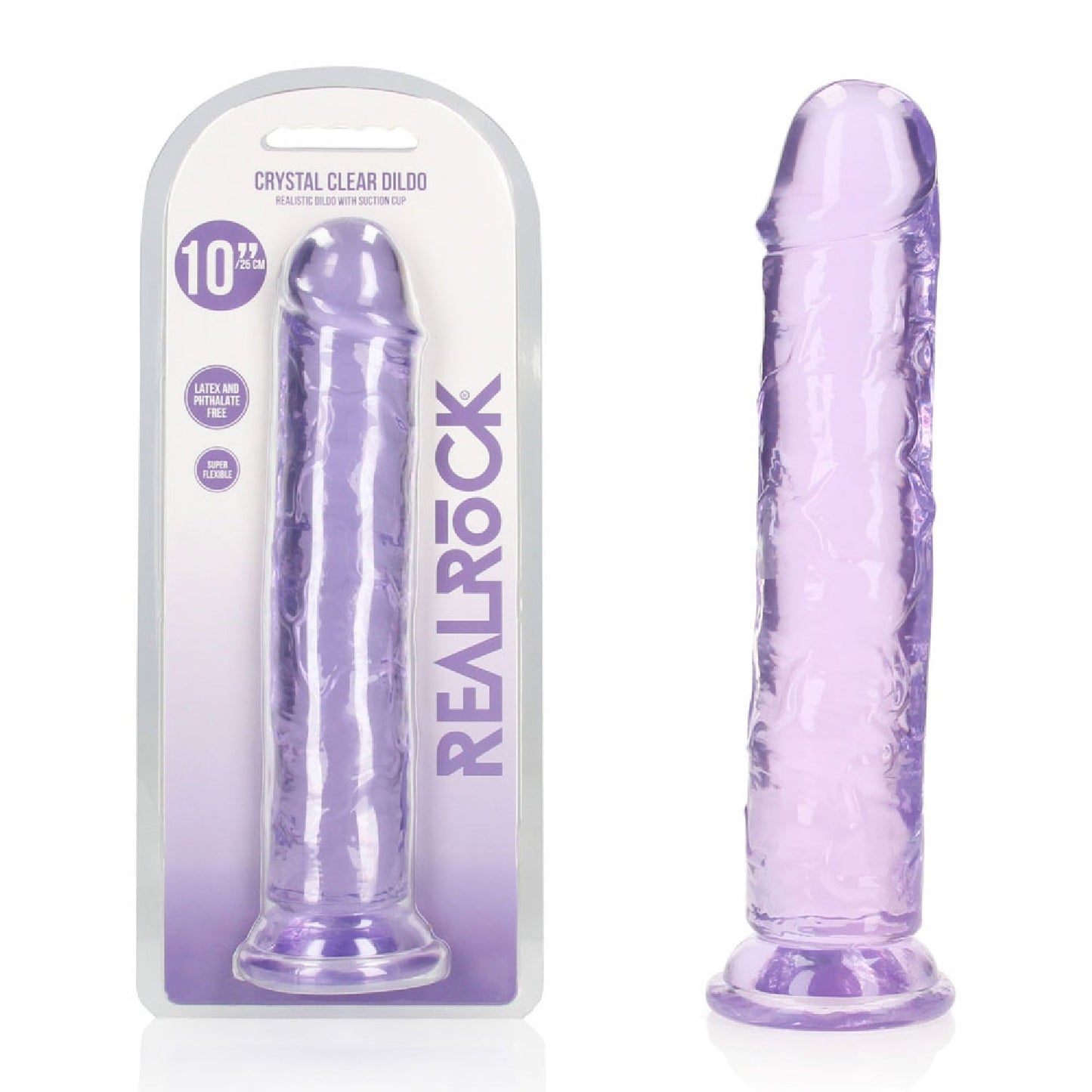 REALROCK 28 cm Straight Dildo - Purple