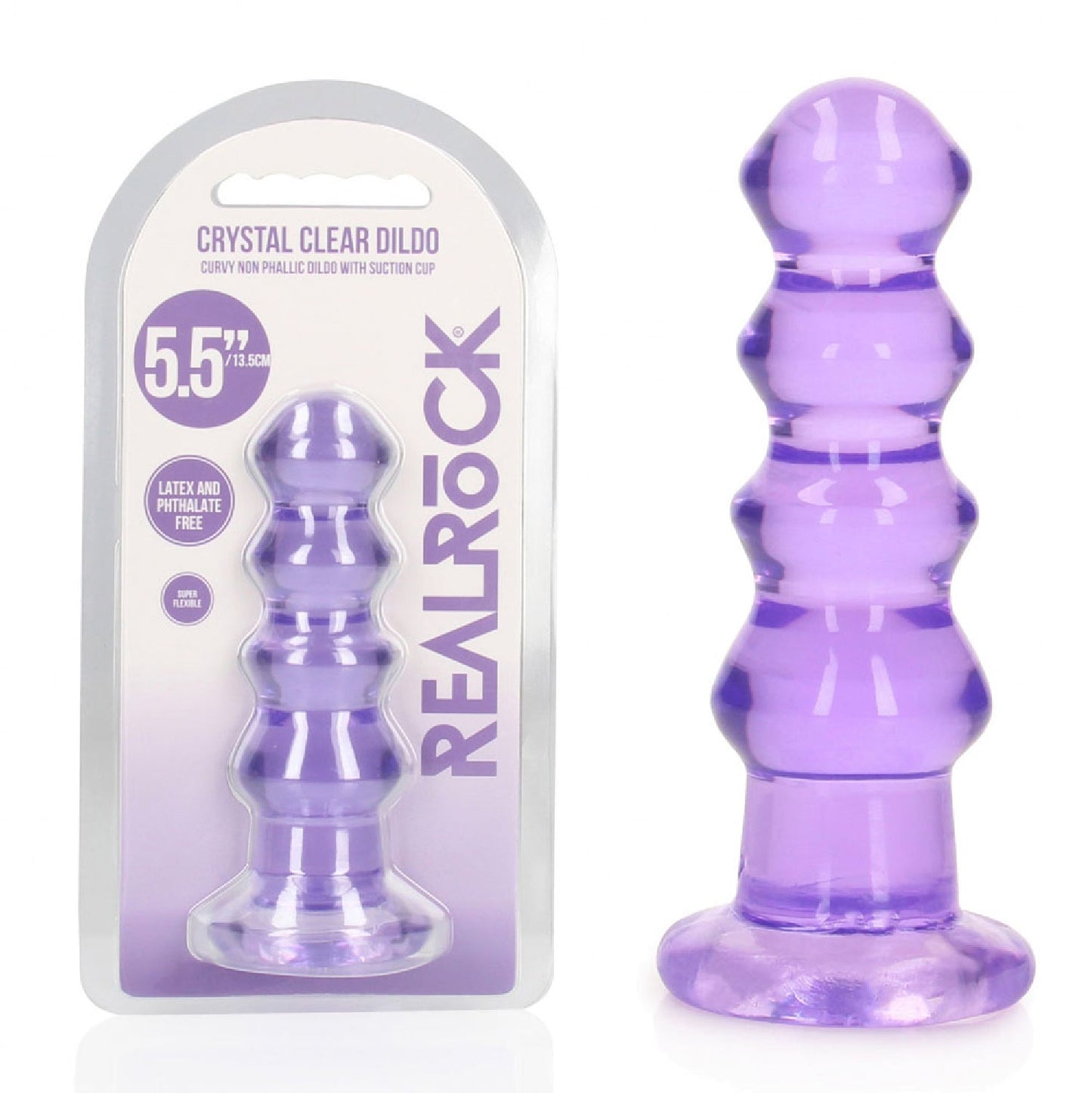 REALROCK 14 cm Curvy Anal Plug - Purple