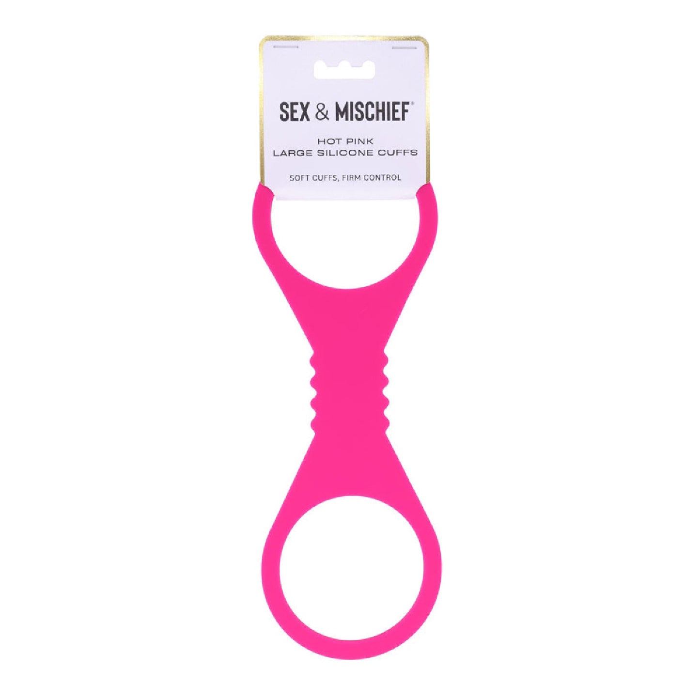 Sex and Mischief Large Hot Pink Silicone Cuffs