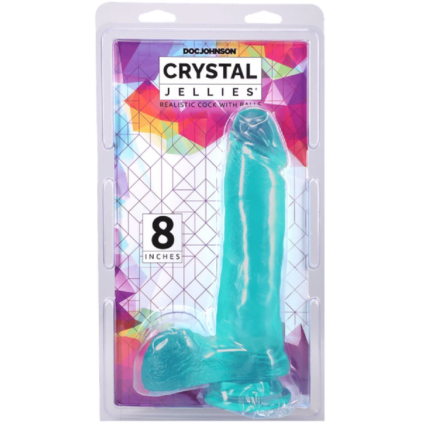 7" Realistic Cock with Balls (Teal)