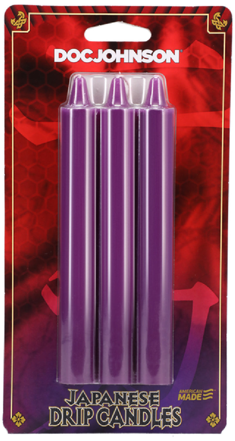 Japanese Drip Candles - 3 Pack (Red, Purple, Black)