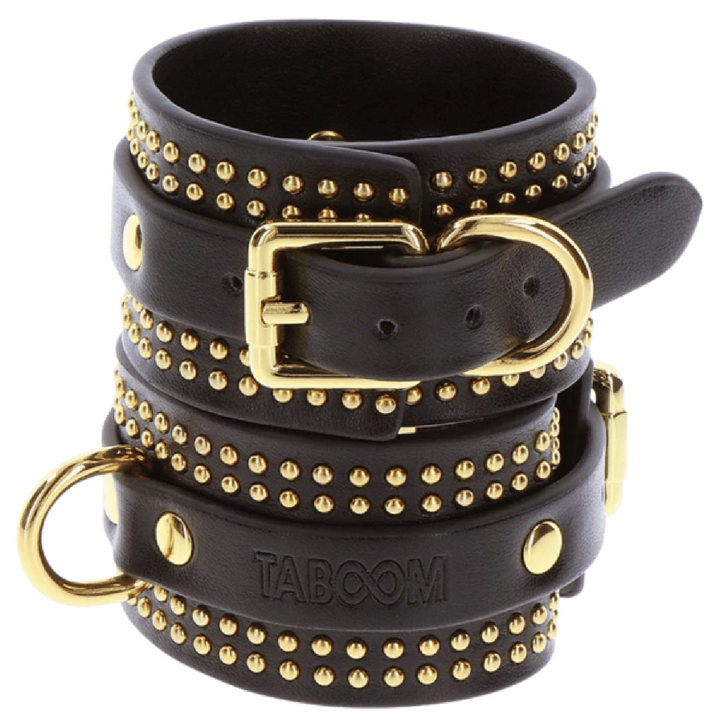 Studded Wrist Cuffs Set (Black)