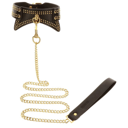 Studded Collar and Leash (Black)