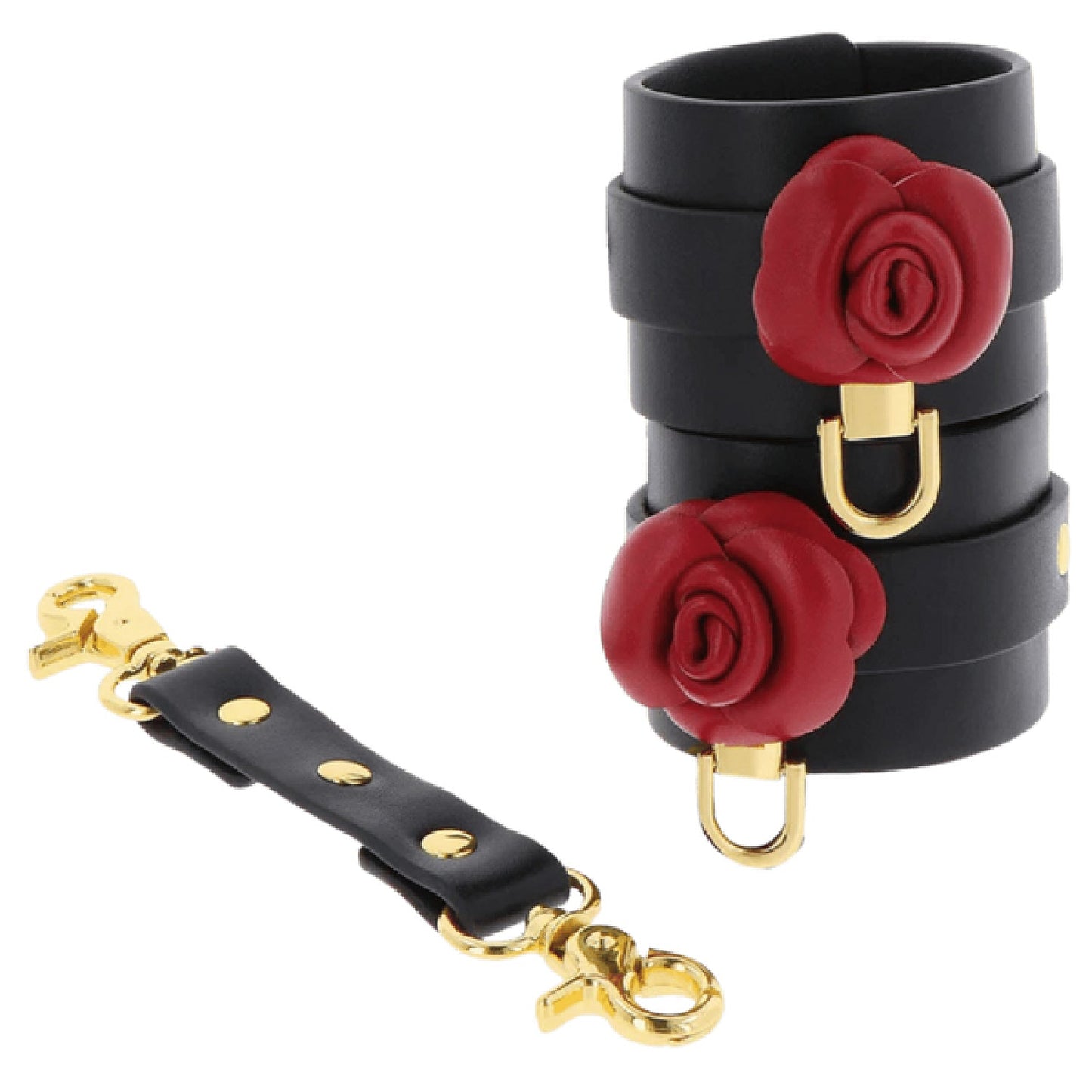 Wild Roses Wrist Cuffs (Black)