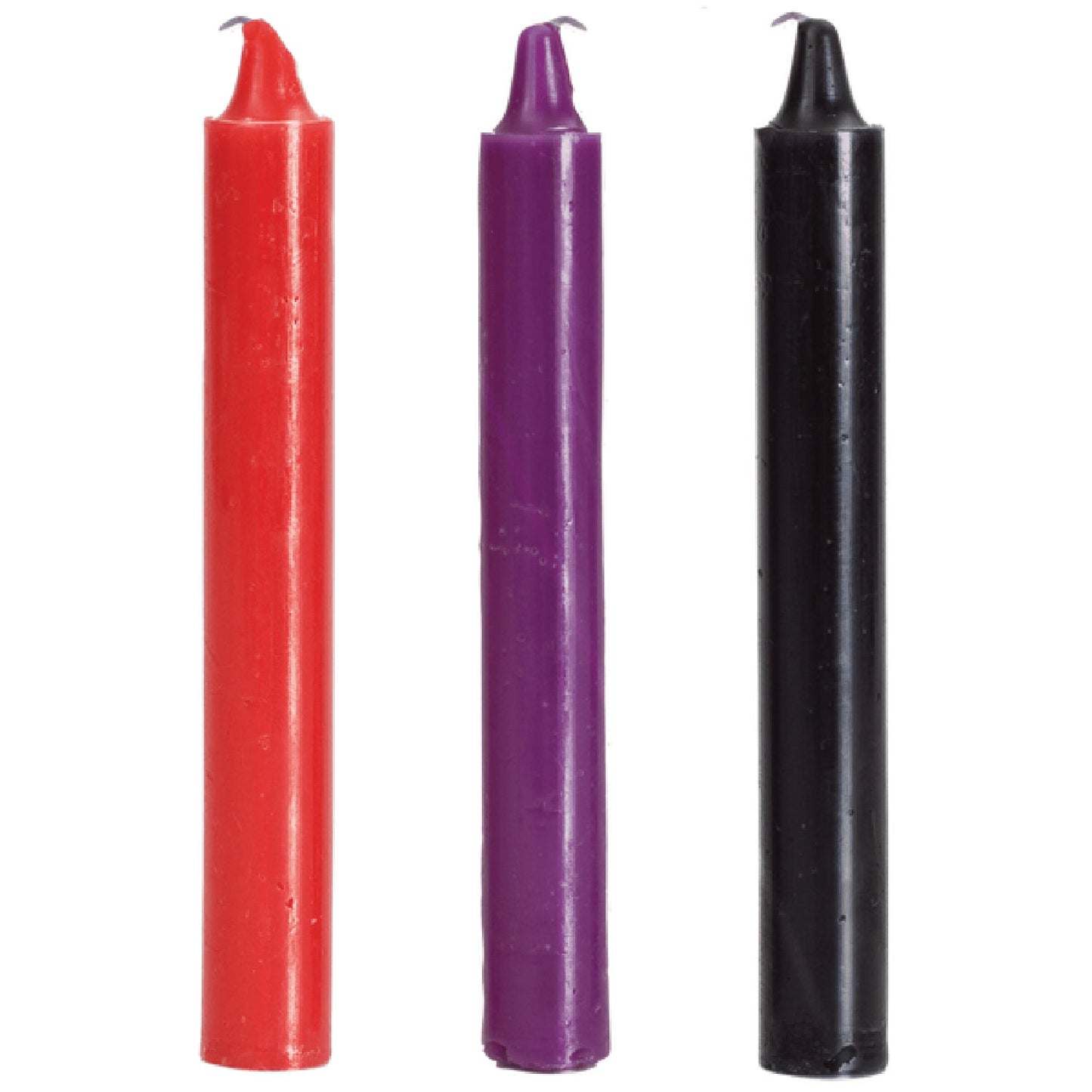 Japanese Drip Candles - 3 Pack (Red, Purple, Black)