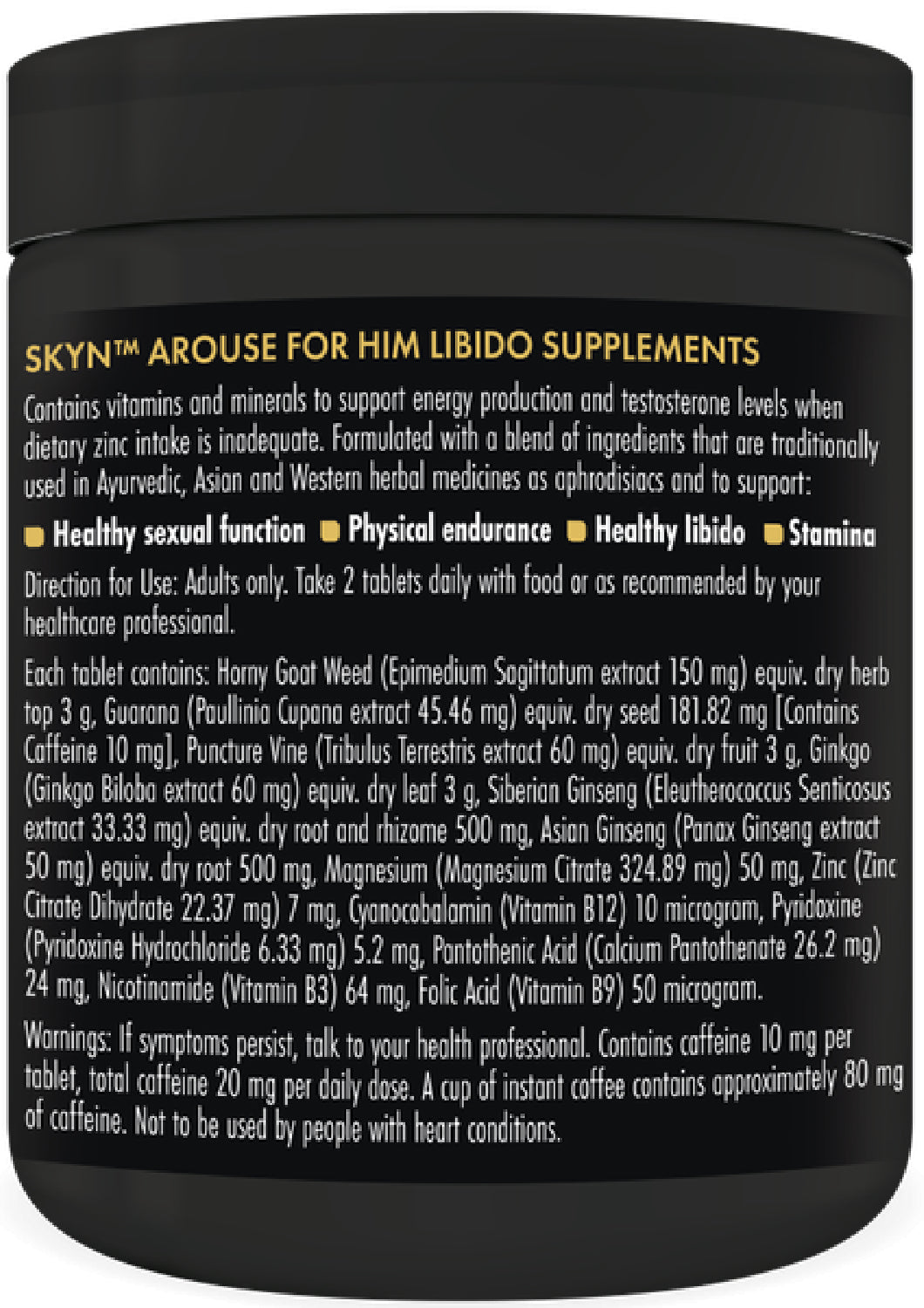 Arouse For Him - Libido Supplements (60 Tablets)