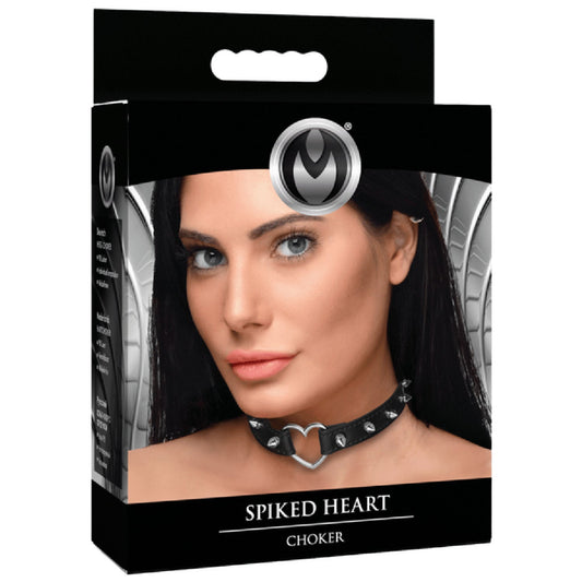 Spiked Heart Choker (Black)