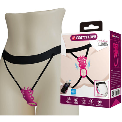 Rechargeable Strap-on Butterfly Massager - Aethon (Pink)