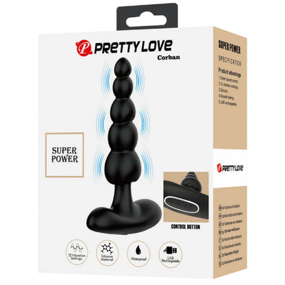 Corban - Rechargeable Butt Plug (Black)