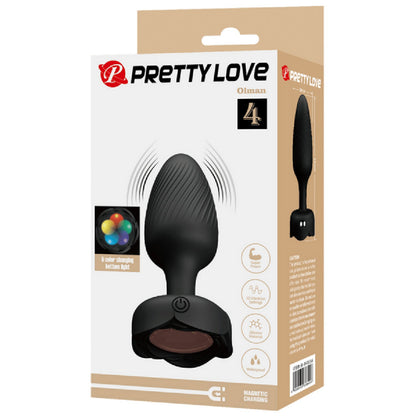 Varian - Light-Up Rechargeable Butt Plug (Black)