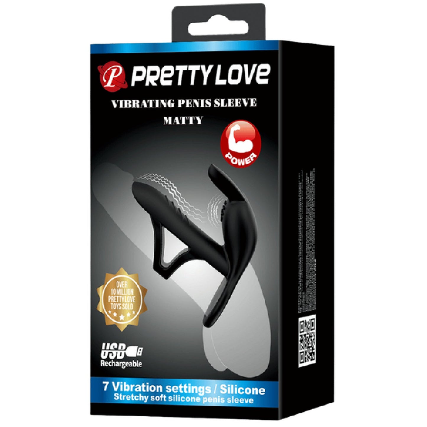 Vibrating Penis Sleeve - Matty (Black)