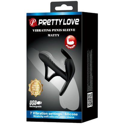 Vibrating Penis Sleeve - Matty (Black)