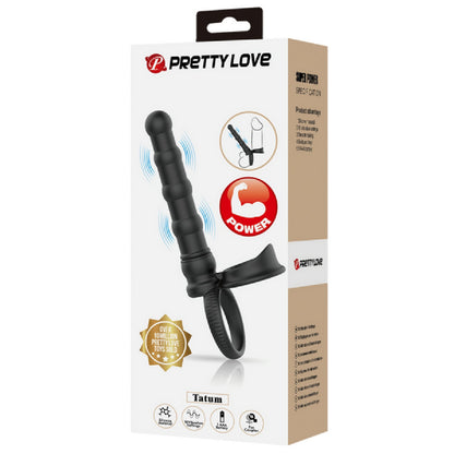 Tatum - Cockring with Anal Probe (Black)