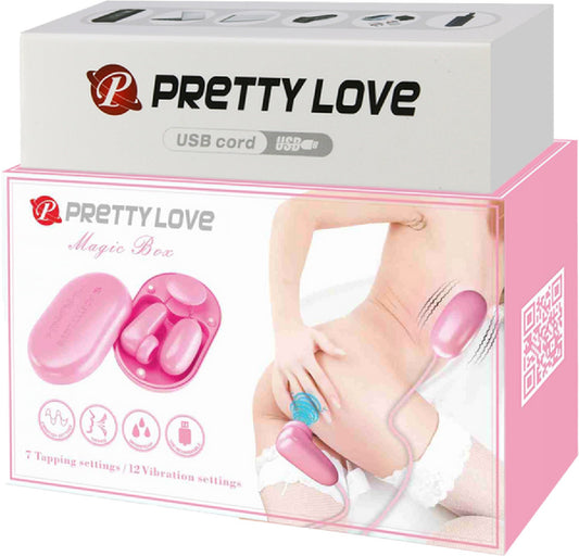 Tapping and Vibrating Magic Box - Bullet - Stimulator (Pink)