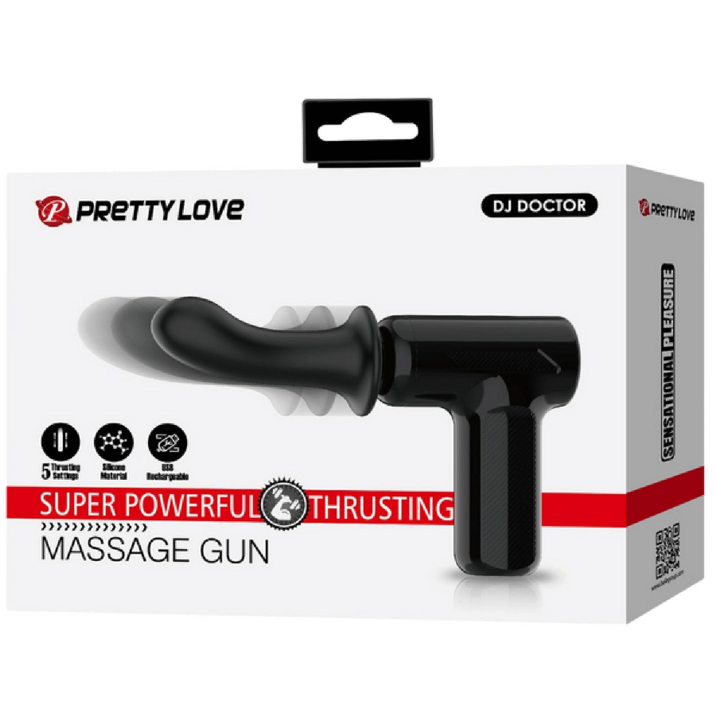 Super Power Thrusting Massage Gun (Black)