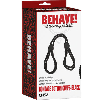 Bondage Cotton Cuffs (Black)