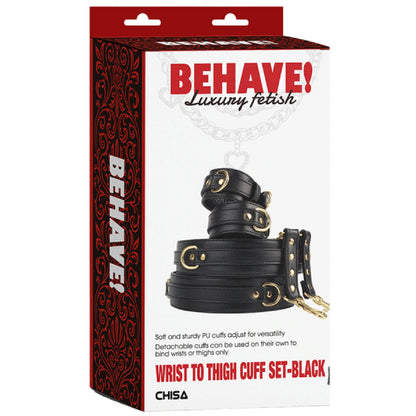 Wrist to Thigh Cuff Set (Black)