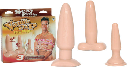Vanilla Dip Butt Plugs (Flesh)