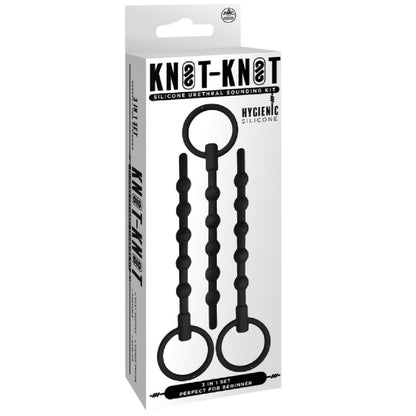 Silicone Urethal Sounding Kit - Ribbed (Black)