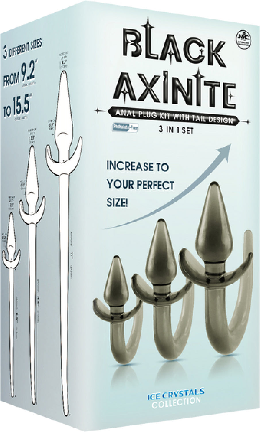 3 In 1 Anal Plug Kit with Tail (Smoke)