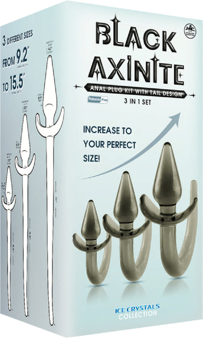 3 In 1 Anal Plug Kit with Tail (Smoke)