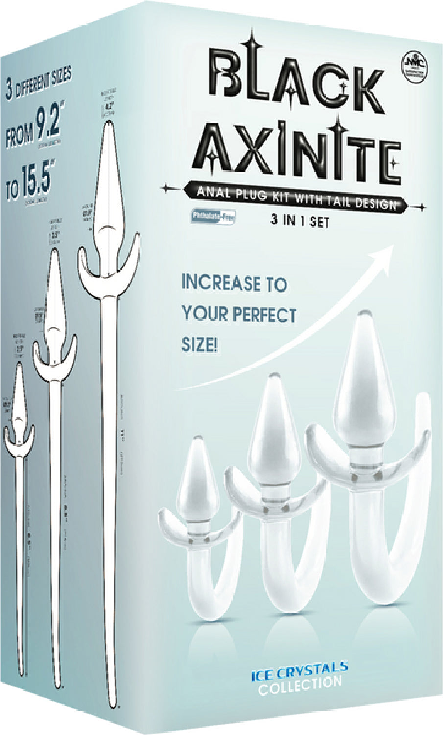 3 In 1 Anal Plug Kit with Tail (Smoke)
