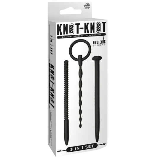 Silicone Urethal Sounding Kit - Nail (Black)