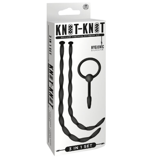 Silicone Urethal Sounding Kit - Twist (Black)