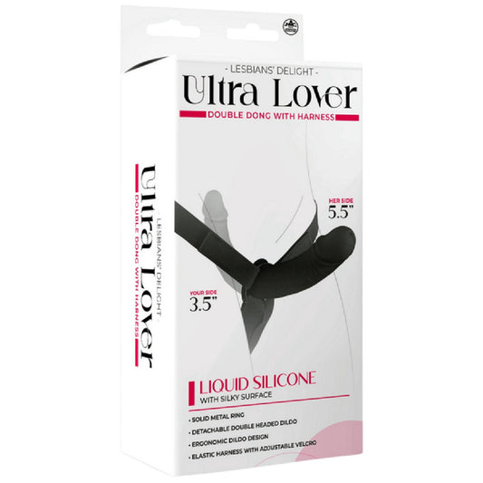 Ultra Lover - Double Dong Penetrix with Harness (Purple)