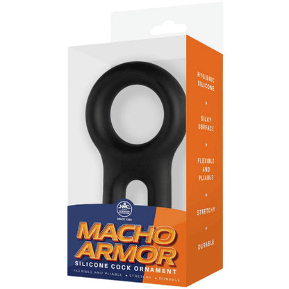 Silicone Cock and Ball Ring - (Black)