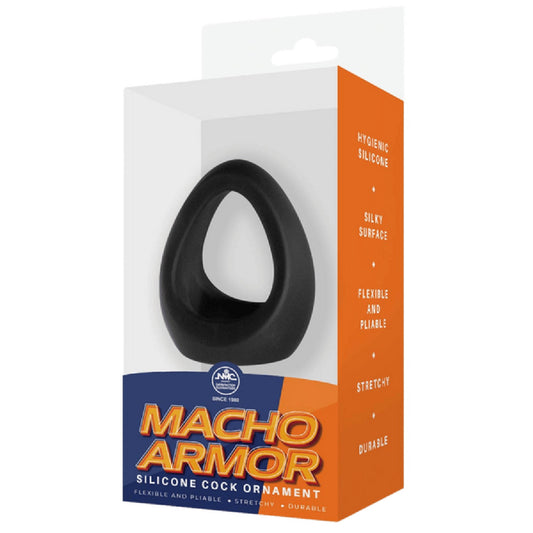 Silicone Cock and Ball Ring - (Black)