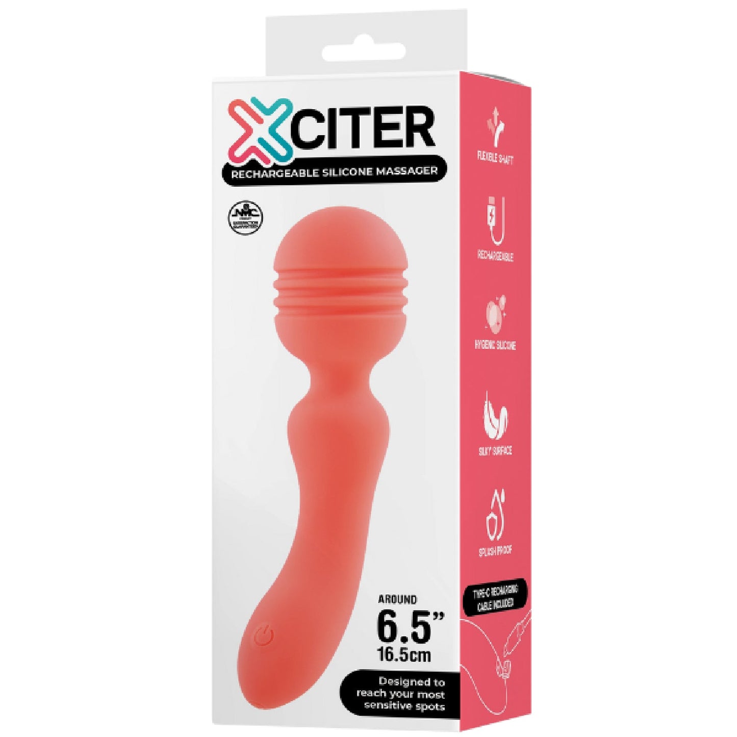 Exciter - Rechargeable Silicone Massager (Pink)