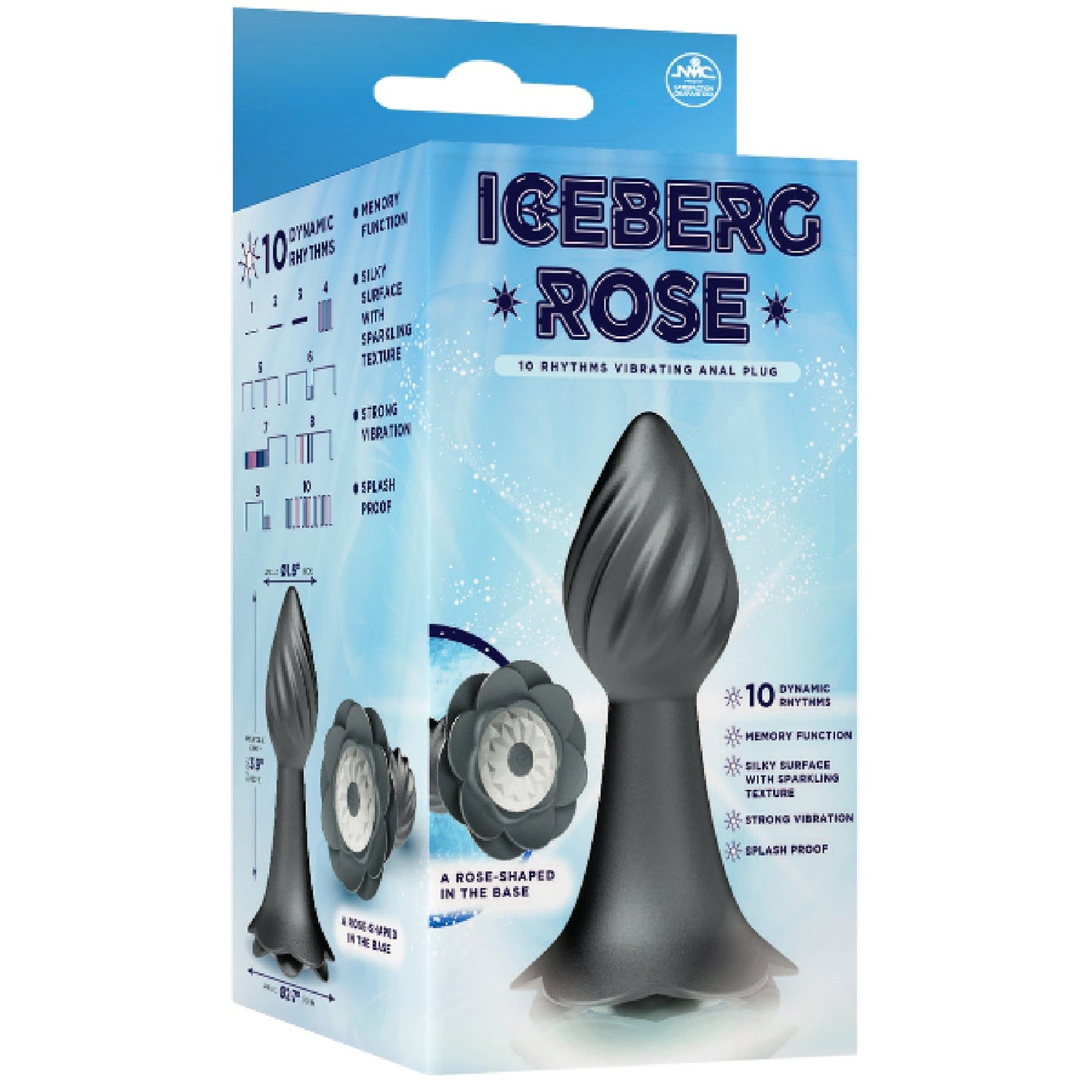 10 Rhythms Vibrating Anal Plug (Grey)