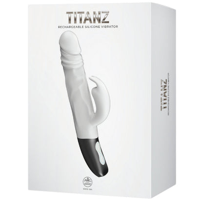 Rotating Rabbit Rechargeable Silicone Vibrator (White)