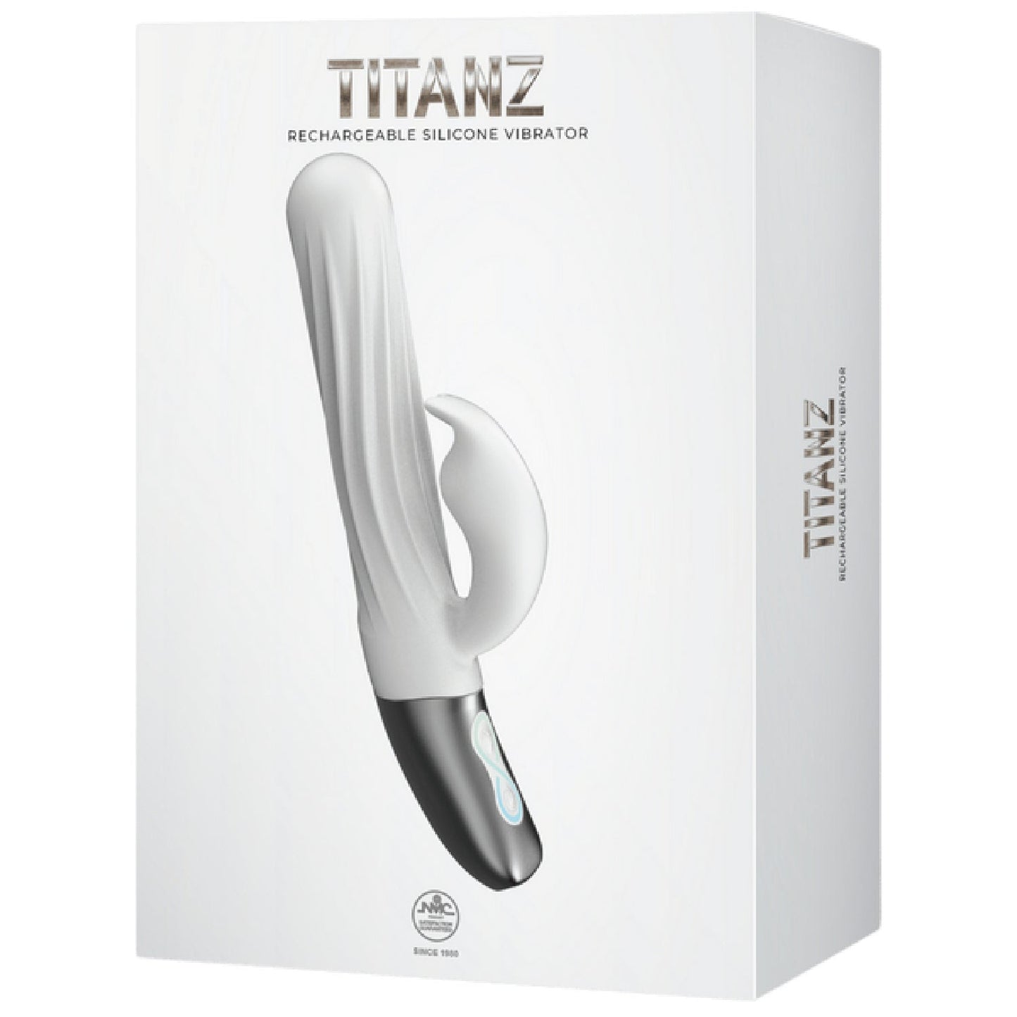 Thrusting Rabbit Rechargeable Silicone Vibrator (White)