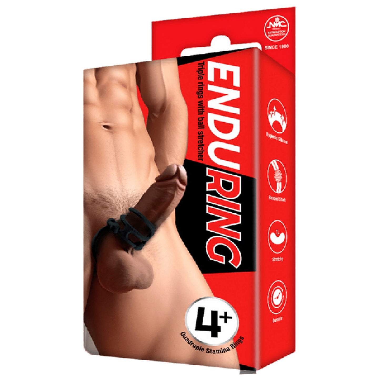 Triple Ring With Ball Stretcher (Black)