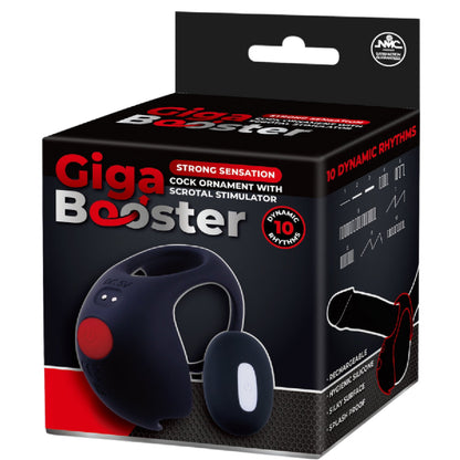 Cock Ornament with Scrotal Stimulator (Black)