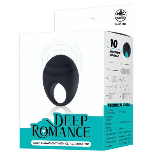 Cock Ornament with Clit Stimulator (Black)