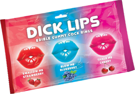 Dick Lips Gummy Cock Rings (3 Pack)
